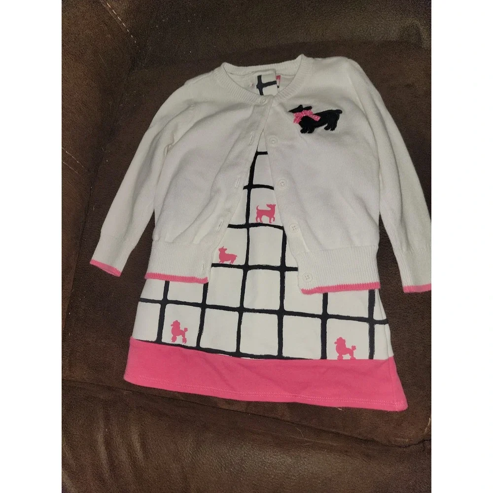 Gymboree posh and playful dog sweater and dress size 18 24 months